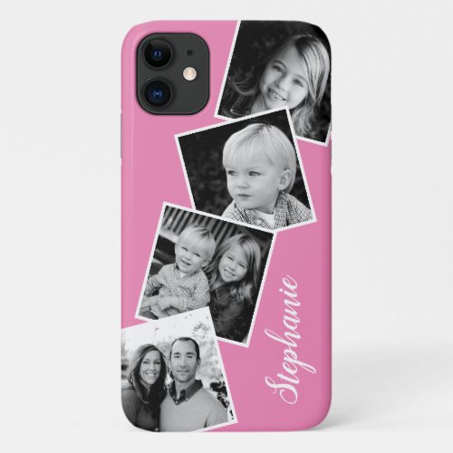 Custom Instagram Photo Collage Personalized Name iPhone 11 Case
