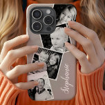 Custom Instagram Photo Collage Personalized Name iPhone 11 Case<br><div class="desc">Custom Instagram Photo Collage Ash Gray Personalized iPhone 11 Case. This trendy modern design features a place for 4 square instagram style photos. Add your name or text to further personalize this custom DIY design and choose your own background color.</div>