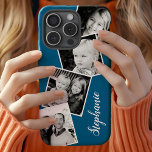 Custom Instagram Photo Collage Personalized Name iPhone 11 Case<br><div class="desc">Custom Instagram Photo Collage Navy Blue Personalized iPhone 11 Case. This trendy modern design features a place for 4 square instagram style photos. Add your name or text to further personalize this custom DIY design and choose your own background color.</div>