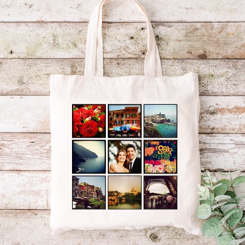 Custom Instagram Photo Collage Personalized Tote