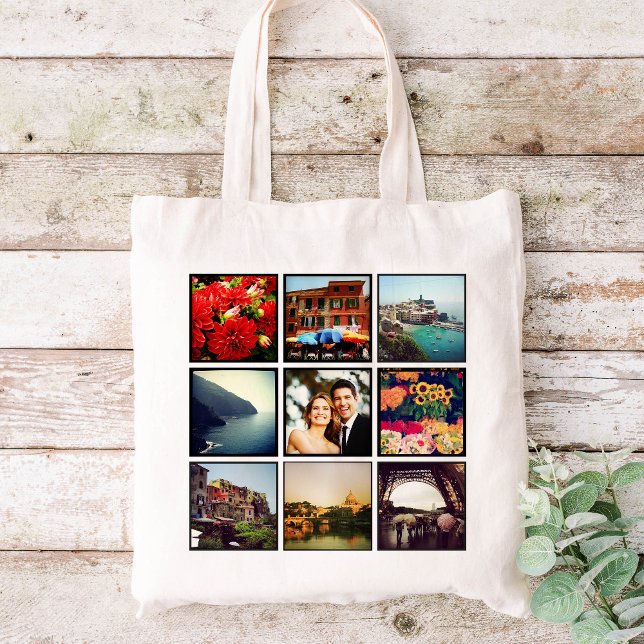 Custom Instagram Photo Collage Personalized Tote (Creator Uploaded)