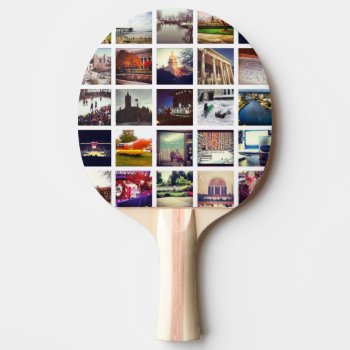 Custom Instagram Photo Collage Ping Pong Paddle by bestgiftideas at Zazzle