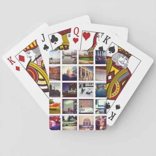 Custom Instagram Photo Collage Poker Playing Cards
