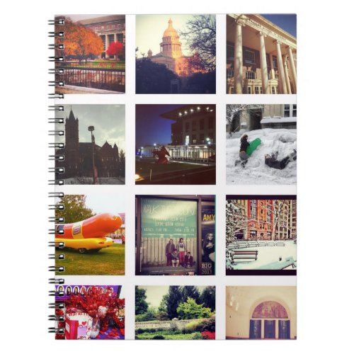 Custom Instagram Photo Collage Spiral Notebook