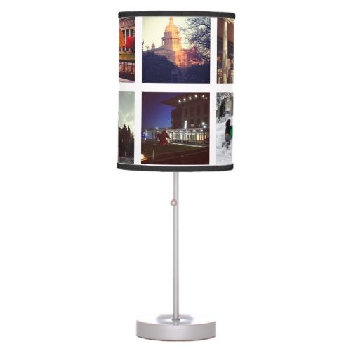 Custom Instagram Photo Collage Table Lamp