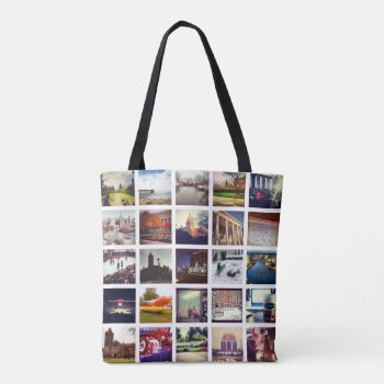 Custom Instagram Photo Collage Tote Bag by bestgiftideas at Zazzle