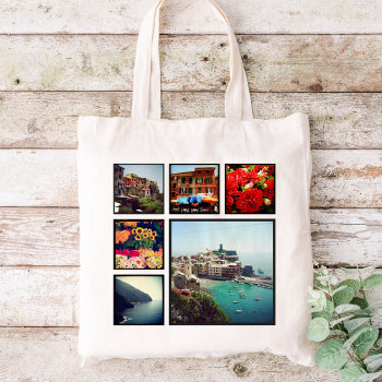 Custom Instagram Photo Collage Tote Bag by jenniferstuartdesign at Zazzle