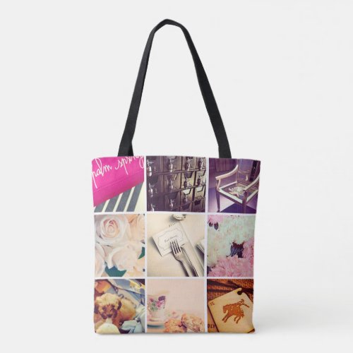 Custom Instagram Photo Collage Tote Bag