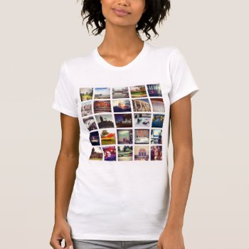 Custom Instagram Photo Collage Women's T-shirt by bestipadcasescovers at Zazzle