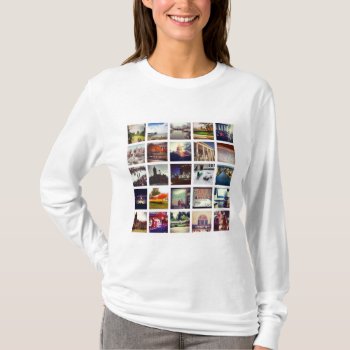 Custom Instagram Photo Collage Women's T-shirt by bestipadcasescovers at Zazzle