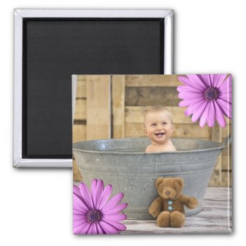 Custom Instagram Photo | Create Your Own Flowers Magnet by angela65 at Zazzle