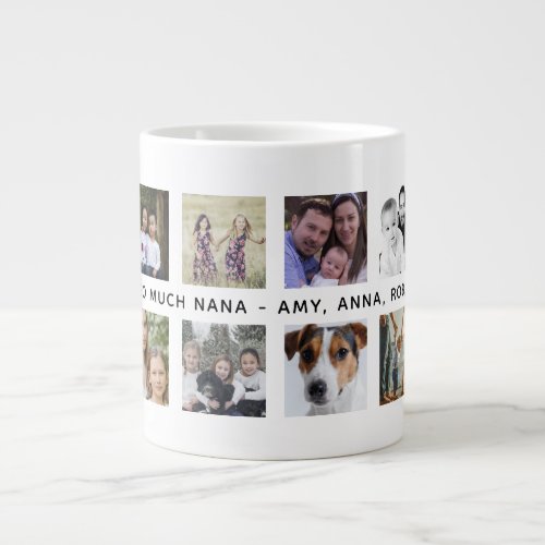 Custom Instagram Photos 12 Photos Collage Giant Coffee Mug