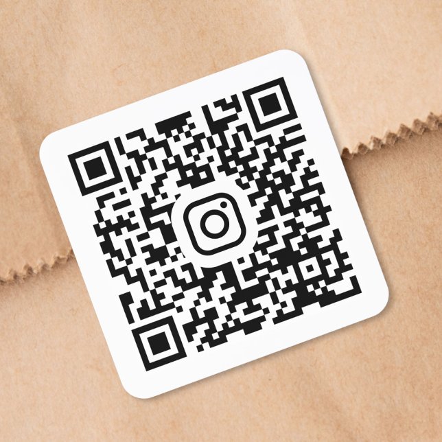 Custom Instagram QR Code Square Sticker (Custom Instagram QR Code Square Sticker)
