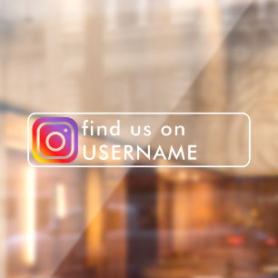 custom instagram social media car window sticker