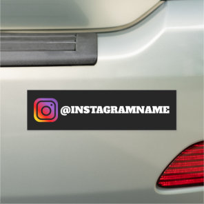 Custom Instagram Social Media Handle Name Car Magnet