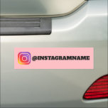 Custom Instagram Social Media Handle Name  Car Magnet<br><div class="desc">Instagram Social Media Handle Name Sticker Name and icon,  add your Instagram name photo or design.</div>