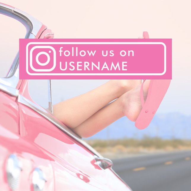 custom instagram social media hot pink car magnet (custom instagram social media hot pink car magnet
)