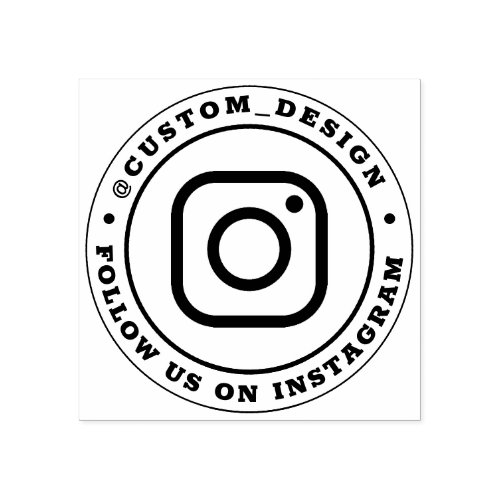 Custom Instagram Username  Follow Us On Instagram Rubber Stamp