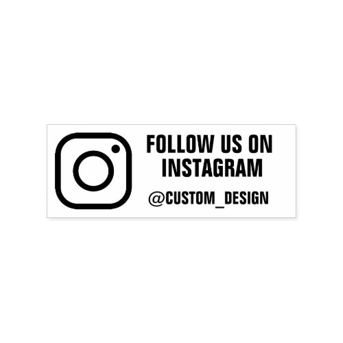 Custom Instagram Username  Follow Us On Instagram Rubber Stamp