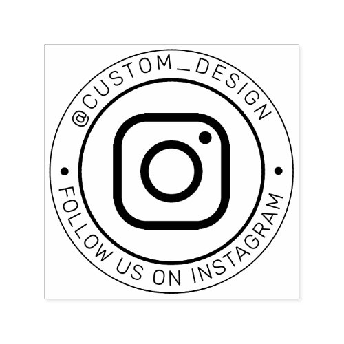 Custom Instagram Username  Follow Us On Instagram Self_inking Stamp