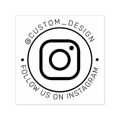 Custom Instagram Username  Follow Us On Instagram Self_inking Stamp