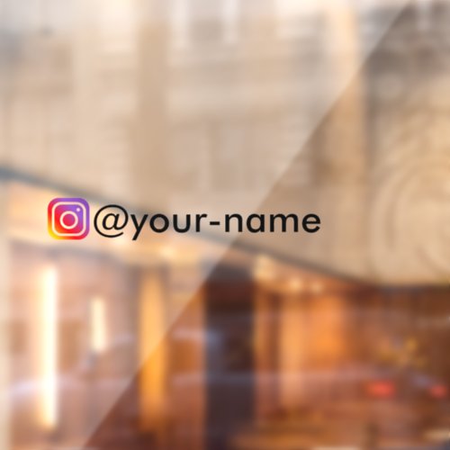 custom instagram window sticker for business