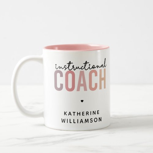 Custom Instructional Coach Educational Coach Gift Two_Tone Coffee Mug