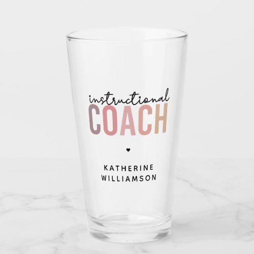 Custom Instructional Coach Educational Coach Gifts Glass