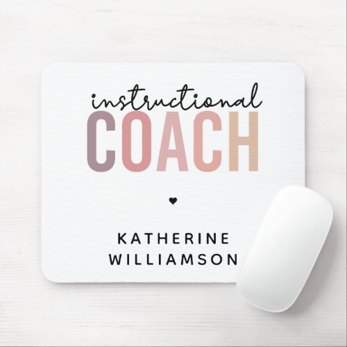 Custom Instructional Coach Educational Coach Gifts Mouse Pad