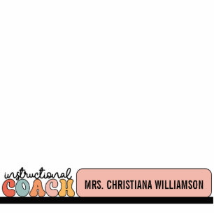 Custom Instructional Coach Educational Coach Retro Cutout
