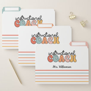 Custom Instructional Coach Educational Coach Retro File Folder