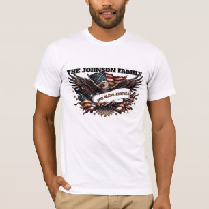 Custom Interlocking Wavy Eagle T-Shirt