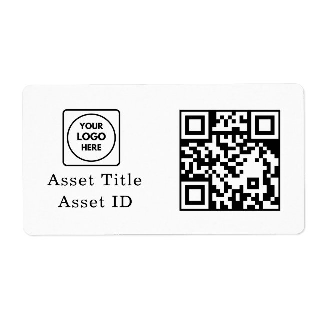 Custom Inventory QR | Asset ID Business Tracking Label (Front)