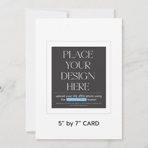Custom invitation Card  5 by 7 inches