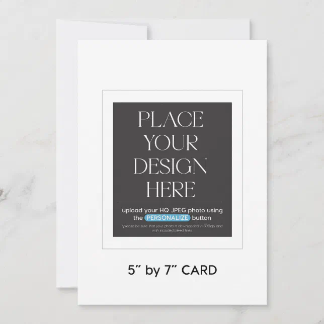 Custom invitation Card 5 by 7 inches | Zazzle