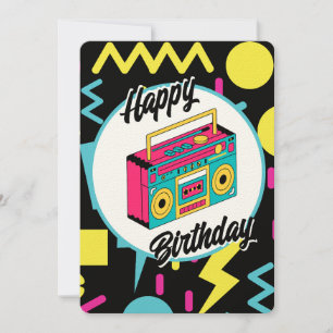 Custom Invitation - Retro 80s 90s Theme Party