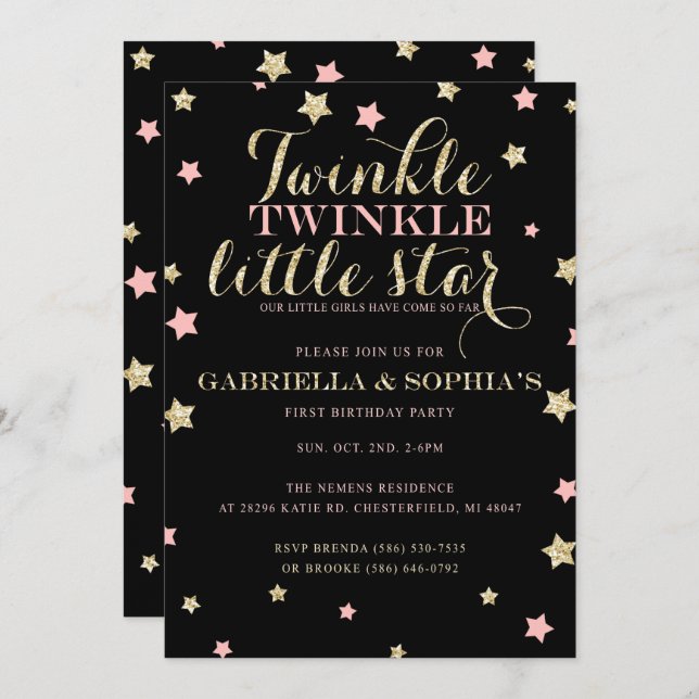 Custom Invitations for Brooke (Front/Back)
