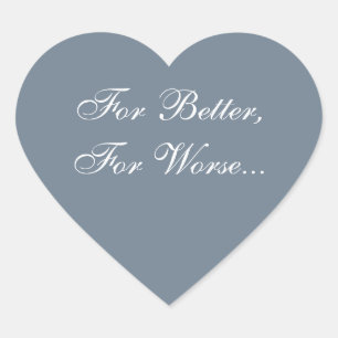 Custom Invite Slate Gray Heart Sticker