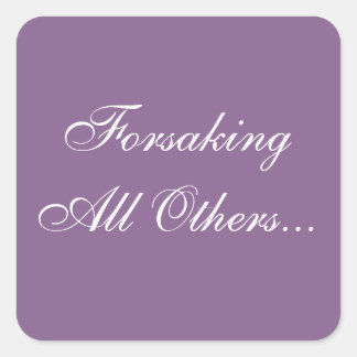 Custom Invites French Lilac Wedding Vows Envelope Square Sticker