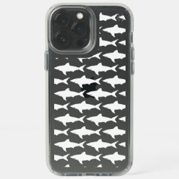 Custom iPhone 13 case with white shark pattern