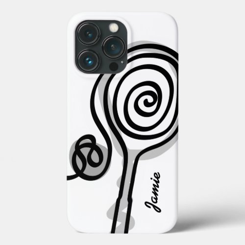 Custom iPhone 13 Pro Case with tennis racket art