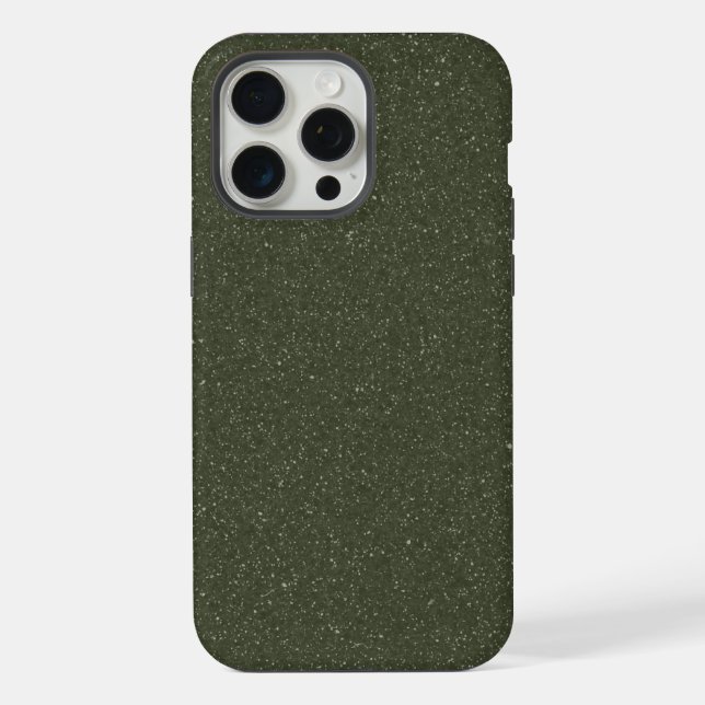 Custom iPhone 15 Pro Max Case – Moss Green Texture (Back)