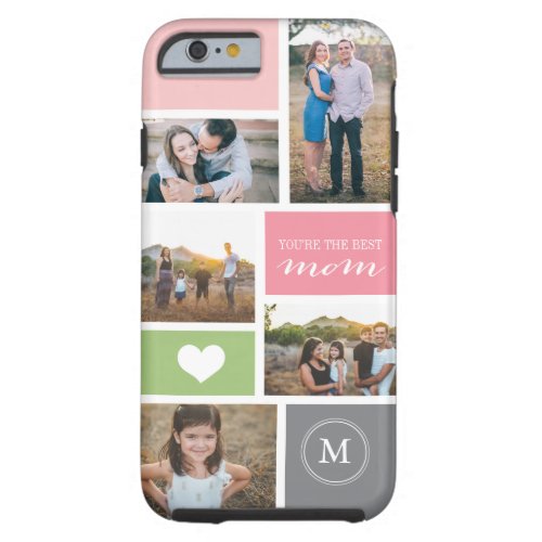 Custom iPhone 4 Mothers Day Photo Collage Tough iPhone 6 Case