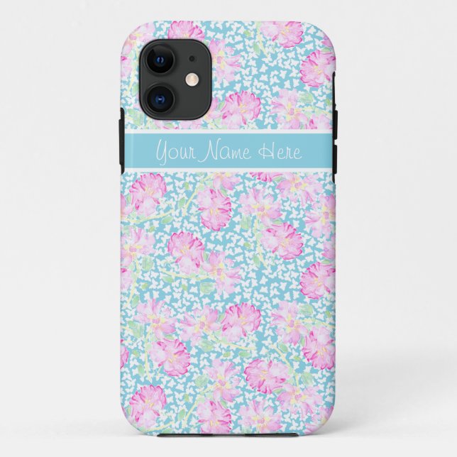 Custom iPhone 5 Case-Mate Case: Roses, Butterflies Case (Back)