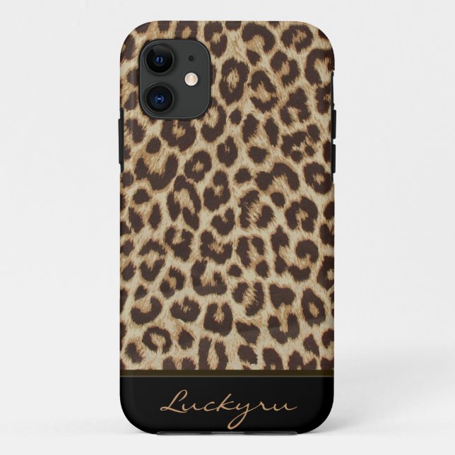 Custom iPhone 5 Leopard Print Tough Xtreme Case (Back)