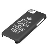 Custom iphone 5c Case Keep Calm and Your Text (Bottom)