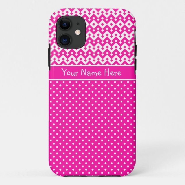 Custom iPhone 5s Xtreme Case: Candy Pink and White Case-Mate iPhone Case (Back)
