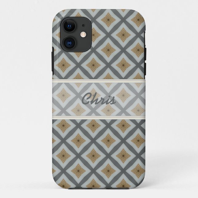 Custom Iphone Brown Gray case (Back)