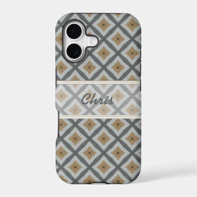 Custom Iphone Brown Gray case (Back)