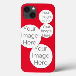 Custom iPhone Case – 4 Photo Red Background